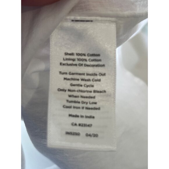 Talbots White Plus Size  D Cotton Boho Tired Skirt With Tassels Beachy Lagenlook - Picture 5 of 9